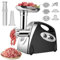 Hachoir Viandes Électrique, 2800W Hachoir Électrique, 3 en 1 Hachoir à Viande Acier Inoxydable avec 3 plaques de Broyage en Acier Inoxydable et Kubbe, Hachoir a Viande pour Légumes Saucisses (Noir)