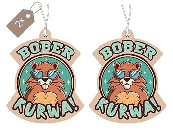 2 × Duftbaum mit Bober Kurwa Motiv, Auto Lufterfrischer, Duftanhänger Auto, Lustiger Duftbaum Auto, Bobr Kurwa