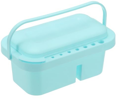 PATIKIL Paint Brush Cleaner, Paint Palette Brush Holder Organizer Art Painting Supplies with Handle for Acrylic, Watercolor, and Water-Based Paints, Blue