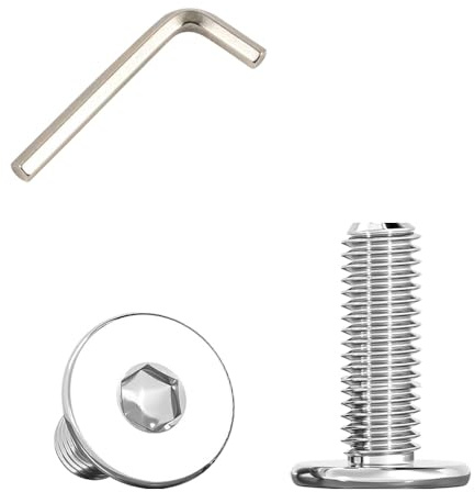 M6 Schrauben Flachkopf, Flachkopfschrauben 304 Edelstahlschrauben Linsenkopf M6x16mm, Senkkopfschrauben V2a, Linsenkopfschrauben 40 Stück