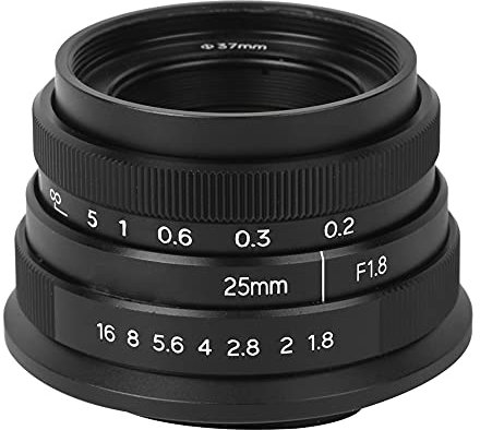 Obiettivo da Ritratto Manuale con Attacco M43 da 25 Mm F1.8 per Fotocamera Mirrorless