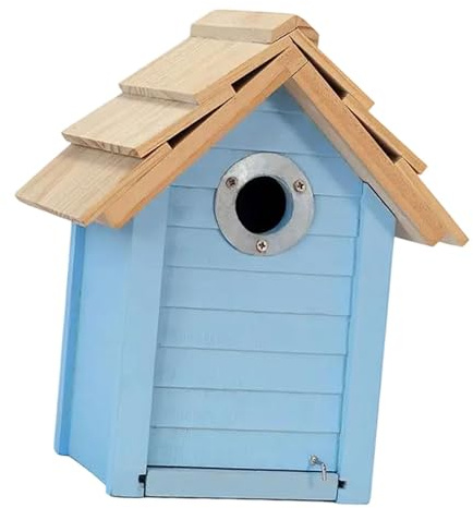 perfk Casa di Uccelli in Legno Outdoor Birds Box Bird House Bird House Casa Bird Nest Hanging Horshouse per Robins Garden Viewing Outdoor