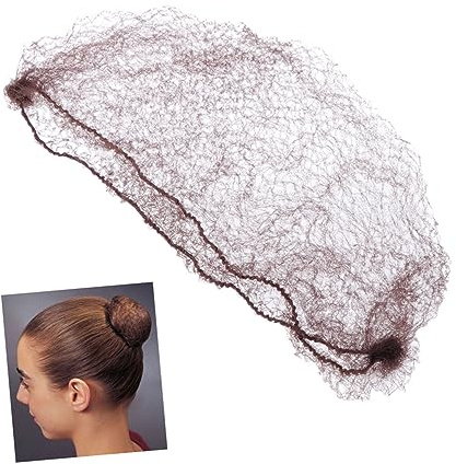MAJORMENCH 100stücke Unsichtbares Haarnetz Elastisches Mesh Haarnetz Für Dutt Kaffee Farbe Atmungsaktiv Leicht Zugängliches Haarschmuck Zubehör Für Frauen Und Mädchen