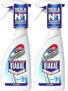Bathroom Limescale Remover Spray 500ml & 1– Anti-Droplet Formula, Effectively Removes Limescale, Soap Residue & Water Marks, Provides Long-Lasting Shine (2 Limescale Remover Spray 500ml)