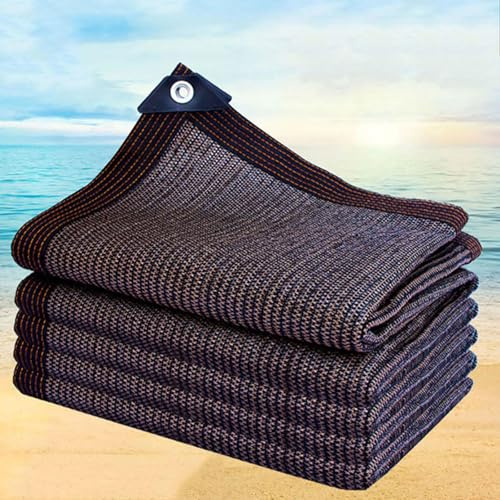 Malla Sombreadora de Aislamiento Térmico Malla de Protección Solar Red de Sombra, 90% de Protección UV a Prueba De Viento HDPE - para Suculentas Balcón Techo,6x10m