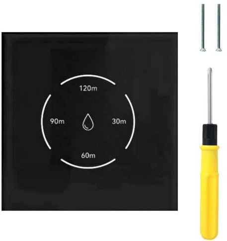 Acmerota 40A Immersion Heater Timer Switch 8000W Smart Water Heater Switches Touch Boiler Manual 4-Gear Timer 30/60/90/120Min Compatible with Alexa Google Home & SmartLife APP Tuya (Black)