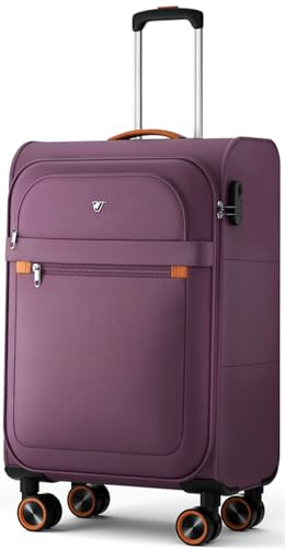ABISTAB Trier Handgepäck Koffer 55x35x23 cm, Weichschalenkoffer, Rot | 47 L, reißfestes Oxford-Gewebe, leise 360°-Rollen, Zahlenschloss sowie Spanngurten, Netzfach und Trennwand