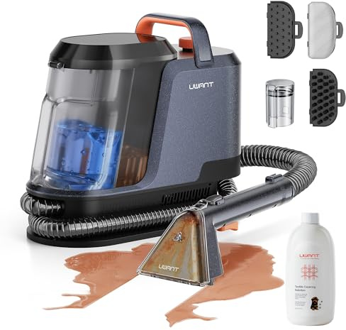 Uwant Carpet Cleaner Machine 18Kpa Powerful Suction, Portable Carpet Cleaner with Cleaning Tools&Self-cleaning Set for Cars,Sofa set of 1 (Margaret-Textile)