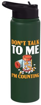 Pharmacist Prescription Pharmacy Tech Medicine Medical Stainless Steel Insulated Water Bottle
