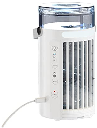 LRFVADW Aire acondicionado portátil ventilador atomizador AC luz nocturna carga adecuada para habitación, hogar, oficina al aire libre