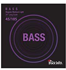 Blacksmith NW-45105-4-34 Nickel rund gewickelt Bass Saiten, für 4 saiten bass