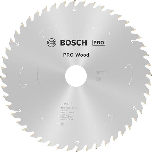 Bosch 1x PRO Wood Kreissägeblätter für Akku-Tischkreissägen (für Weichholz, Hartholz, Ø mm, Professional Zubehör Tischkreissäge)