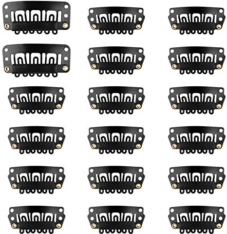 Dadabig 140 Stück Haarklammern, Clips, Clip für Haarverlängerungen, Clips aus Metall, U-Form für Haarverlängerungen, Basteln, Schwarz