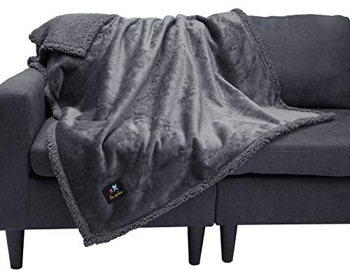 luciphia Wasserdicht Hundedecke Flaushig, Fleece Haustier Decke Waschbar | Schutzdecke für Sofa,Couch,Bett,Auto vor Nässe,Outdoor Decke für Hunde,Katzen,maschinenwaschbar,ideal für Zuhause,unterwegs