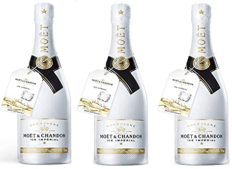Zeus Party - 3 Bottiglie di Moet&Chandon - Champagne Ice Imperial Demi Sec da 0,75 lt.