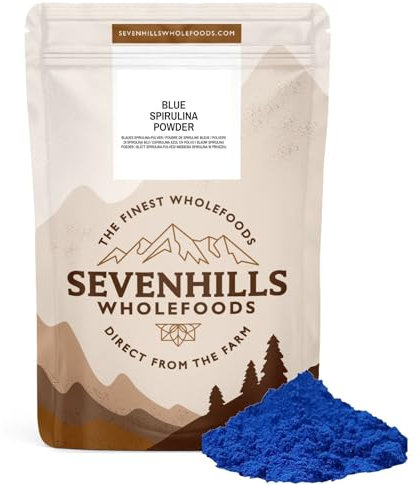 Sevenhills Wholefoods Premium Royal Blue Spirulina Powder | E18 Food Grade | 100% Natural Ingredient | Natural Food Colouring | Phycocyanin | 50g