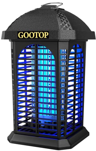 GOOTOP insektsdödare inomhus utomhus, 4 200 V elektrisk myggborttagare, insektsdödare utomhus, flugfällor, flugfångare, myggdödare inomhus 3 spetsar, 90-130 V, ABS-plast yttre