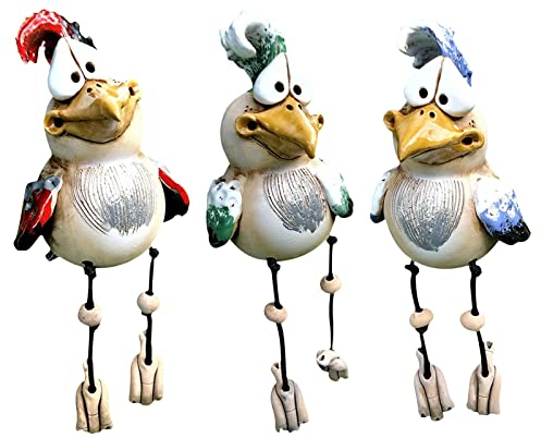 3 Harz Huhn Gartendeko Es Kann Als Geschenk An Kinder Gegeben Werden Funny Garden Chicken Statue Ornamente Wacky Rooster Yard Figur Für Kinder Und Zur Dekoration Des Gartenbalkons Verwendet Werden