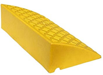 ANSNOW 14 cm Motorrad-Rampen, Gelbes Kunststoff-Auto-Uphill-Pad, Langlebige Stufenrampen Für Den Außenbereich, Tragbar, Können Als Bordsteinrampen Befestigt Werden/Gelb/50 * 27 * 14Cm
