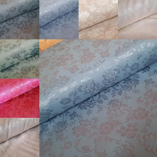 Generisch Tischdeckenstoff beschichtet - Teflon Stoff Meterware, wasserabweisender Baumwollstoff, abwaschbare Baumwolle Blumenranken *Ab 50 cm, Farbe: 163 Mittelgrau