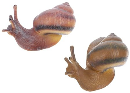Vaguelly Kinderspielzeug 2St Schneckenmodell Spielzeug Schneckenfigur Ornamente für Kinder Modelle Tier Simulationsschneckenverzierung Schneckendekoration künstlich Kleine Schnecke Puppe