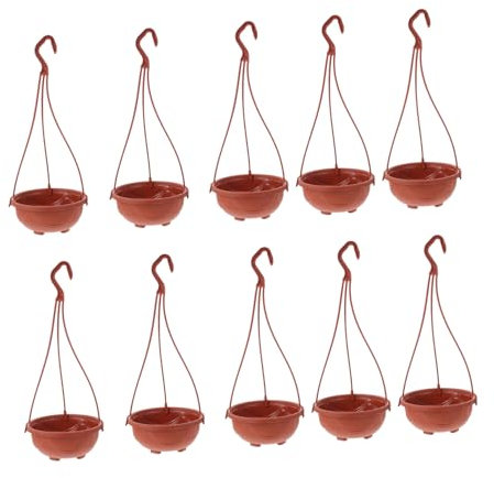OFFSCH 10 Pezzi Vasi Da Fiori Sospesi Decorativi in Plastica Cesti Da Fiori Appesi Adatti Per Casa Ufficio Giardino Dormitorio Scolastico Ristorante Ecc