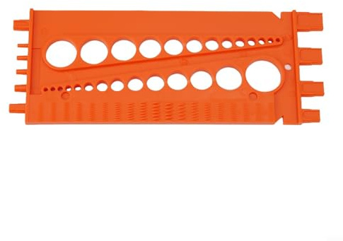 EXTRWORY Gabarit de vis de 21 cm - Outil de mesure - Vis filetées - Outil de mesure métrique impérial - Pour appareils de mesure masculins et féminins (orange)