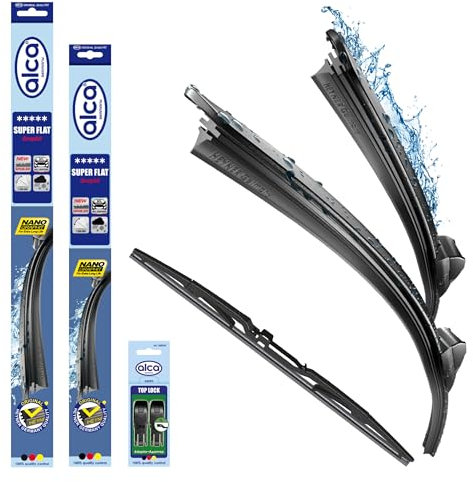alca® Scheibenwischer mit Heckwischer passend für FORD FIESTA VI (07.2008-04.2017) SUPER FLAT Flachbalkenwischer