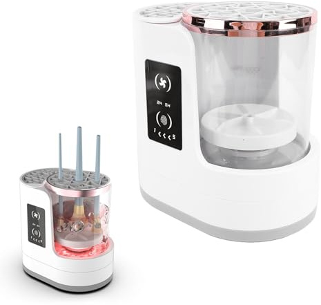 Elektrisk Makeup Brush Cleaner, 850 RPM USB Löstagbar Makeup Brush Cleaner Machine, 2H 5H Timer Automatisk Makeup Brush Cleaner Torkmaskin, för Beauty Makeup Brush Set