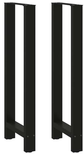 vidaXL Bartischbeine Schwarz 2 Stk. 50x(110-111) cm Stahl