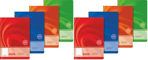BRUNNEN Hausaufgabenheft Vivendi | A5, 48 Blatt, sortiert (Packung mit 2)