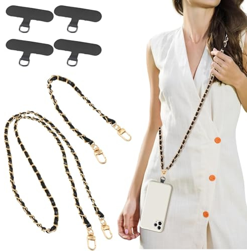 Diyxisk Handyband Universal 60CM Verstellbar Handyband zum Umhängen aus doppeltem Nylon-Seil Kompatibel mit jedem Handy und Smartphone für Elternschaft, Urlaub, Outdoor, Reisen