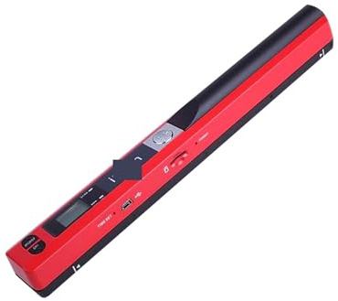 Portable Document Scanner Portable Creative Handheld e Portable Document Image A4 Hand Scanner, 900DPI USB2.0 Scaner Support JPG/PDF Format(Rosso)
