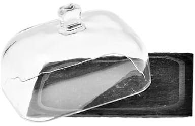 Lijiaxiuyc-101 burriera Burriera con Coperchio in Vetro e Base in Pietra for la Cucina for conservare Caramelle e tè con Coperchio