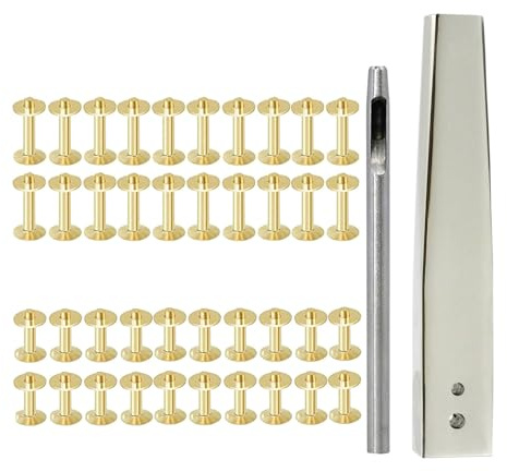 40 Sets Leather Rivets And Burrs For Belt Wallets Bag Jeans Collar Leather Rivets And Burrs With Install Setting Tool Leatherworking