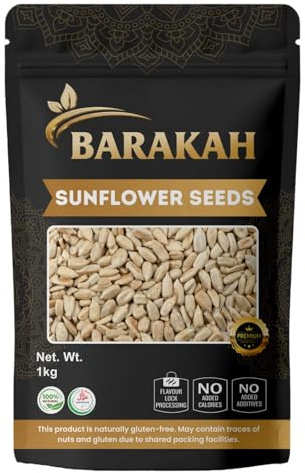 Sunflower Seeds 1kg | Premium Raw Hulled Sunflower Seed Kernels | Natural Unsalted Seeds for Snacking, Baking & Cooking | High Protein, High Fibre, Vegan & Non-GMO