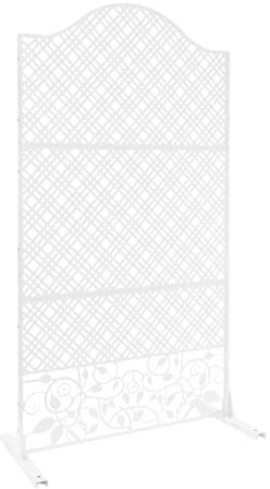 KAUITOPU Brise-vue extérieur en acier - Panneau décoratif avec motif creux - Pour jardin, balcon, patio et piscine - 100 x 50 x 185 cm - Blanc