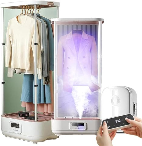 NYANS Défroisseur Vapeur Intelligent, Fer Et Sèche-Linge, Machine à Repasser Vapeur Automatique Portable 900W avec Télécommande, Pliage Et Séchage Rapide pour La Maison
