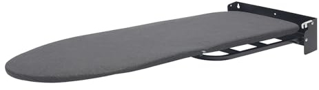 Tabla de planchar plegable montada en la pared, giratoria 180°, tabla de planchar de pared, ahorra espacio, mesa de planchar plegable para dormitorio, guardarropa, apartamentos pequeños, 93 x 31,5 cm