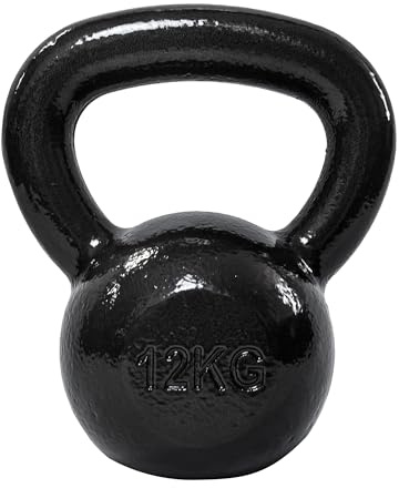 Amazon Basics Kettlebell in ghisa, 12 kg, Nero