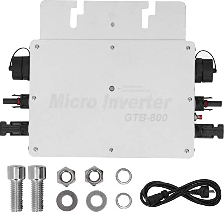 plplaaoo Micro Wasserdichter, Grid Tie Inverter, Wechselrichter 800W, MPPT Wechselrichter Solar Mit IP65. 230V WiFi Control Automatic Identification Micro Inverter Solar Grid Tie, 180-260V AC