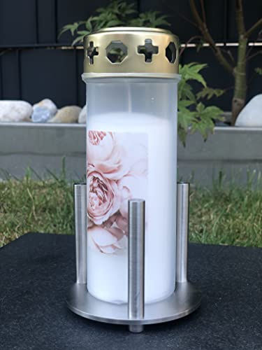Grablicht Kerzenhalter Grablaterne Edelstahl Grableuchte Hochwertig