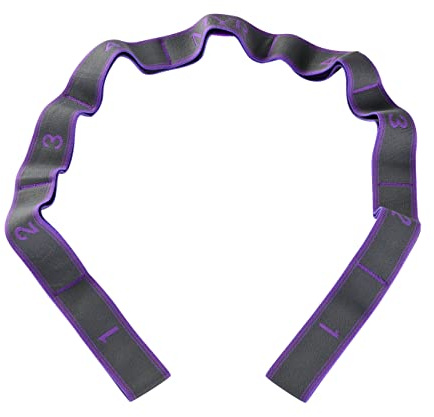 Elastische Yoga Gurt, Yoga Stretching Band, Dehnungsband mit 9 Schleifen, Fitness Stretchband für Yoga, Pilates, Krafttraining und Flexibilität