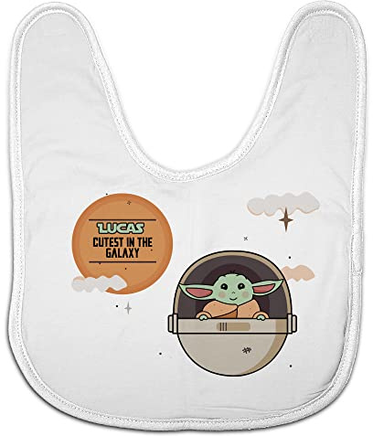 LolaPix Bavoir bébé. Bavoir Personnalisé au Prénom. Bébé, garçon, fille. Bavoir bébé fermeture velcro. Cadeaux personnalisés. Différentes couleurs. Divers modèles. BABY YODA