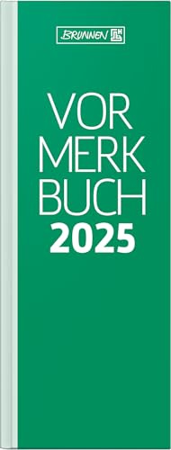 BRUNNEN Vormerkbuch Modell 785 (2025), 1 Seite = 1 Tag, 108 × 297 mm, 384 Seiten, Deckenband, grün