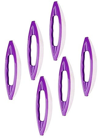 Healeved 6pcs Nail Art Manicure Tool Purple Nail Buffer for Salon Use Polisher Finger Care