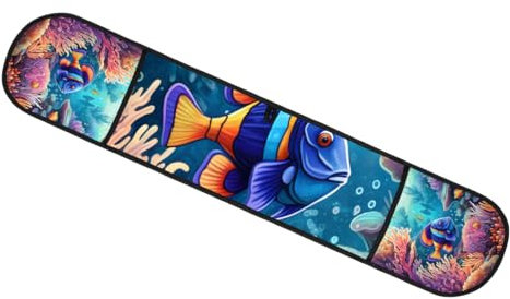 Maniques doubles pour four, maniques colorées et résistantes à la chaleur Motif océan sous-marin