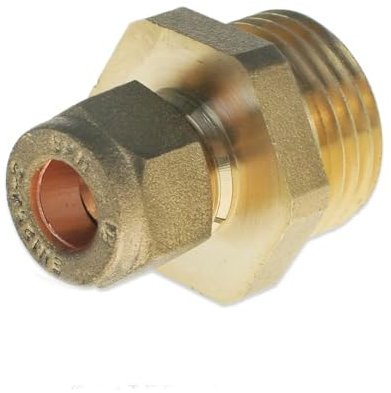8mm Copper Compression Fitting to 1/2 Bsp Male Thread Adaptor Pipe Fitting LPG