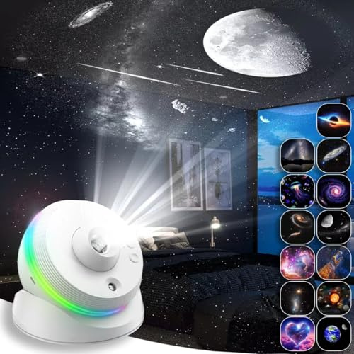 [6th Gen Upgraded] Meteor Galaxy Planetarium Star Projector for Bedroom 13 in 1,Night Light,Realistic Starry Sky Constellation Nebula, Kids, Living Room,Ceiling Decor,Gifts,Chrimas