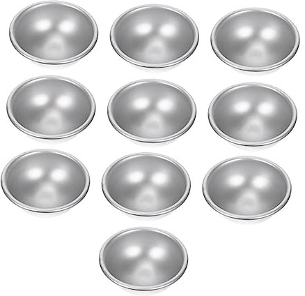 STOBOK 10 Stück Aluminium Badebomben Formen Halbkugelform Mittel 5,8x2,8cm Selbstgemacht Spa Badezusatz Bastelset Korrosionsbeständig